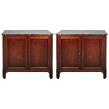 A Pair of French Mahogany Cupboards with Marble Top circa 1830